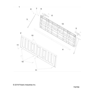 Tailgate Tube, Black by Polaris 5136726-329 OEM Hardware P5136726-329 Off Road Express