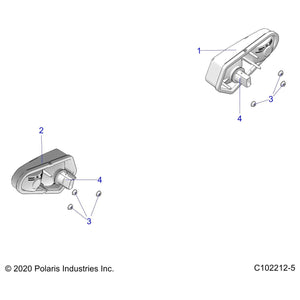 Taillight Assembly, Left by Polaris 2411153 OEM Hardware P2411153 Off Road Express