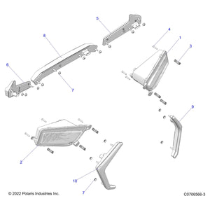 Taillight Assembly, Right by Polaris 2414013 OEM Hardware P2414013 Off Road Express