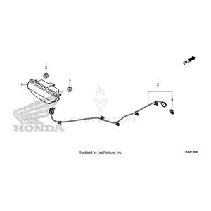 Taillight Assembly, & Stop by Honda 33700-HN1-A71 OEM Hardware 33700-HN1-A71 Off Road Express Peach St