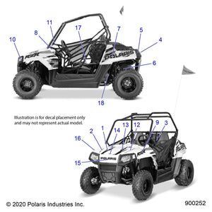 Taillight Decal, Left by Polaris 7186929 OEM Hardware P7186929 Off Road Express