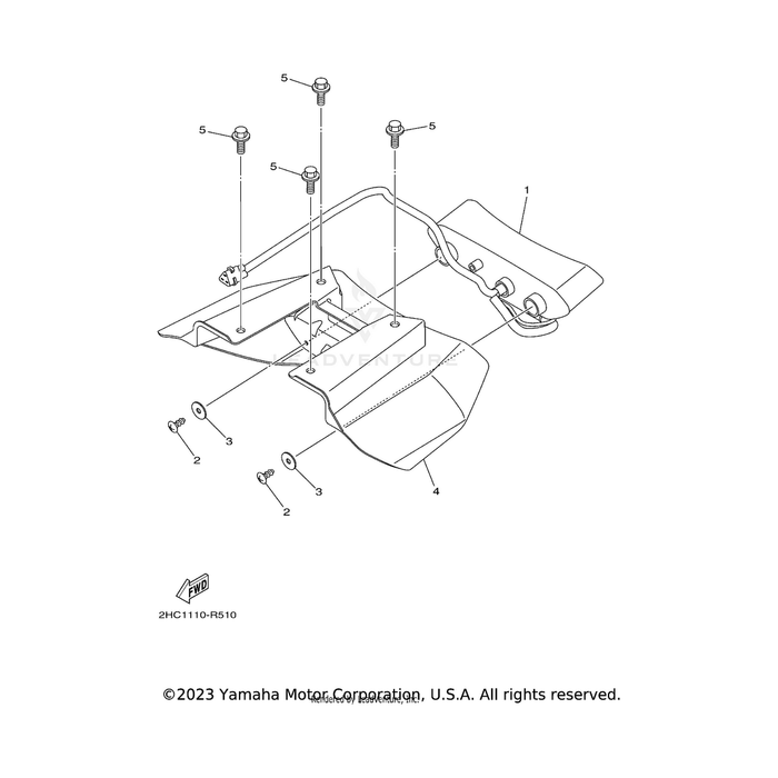 Taillight Unit Assembly by Yamaha