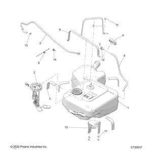 Tank Cap Tether, Diesel by Polaris 2522124 OEM Hardware P2522124 Off Road Express