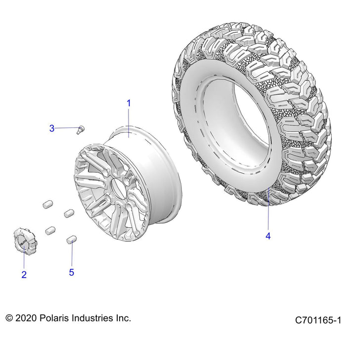 Tapered Nut Wheel M12 X 1.5 by Polaris