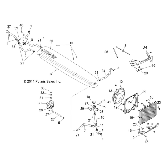 Tee Connector, 1 X 1 X 3/8 by Polaris