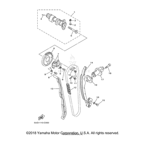 Tensioner Assembly, Cam Chain by Yamaha 5KM-12210-00-00 OEM Hardware 5KM-12210-00-00 Off Road Express