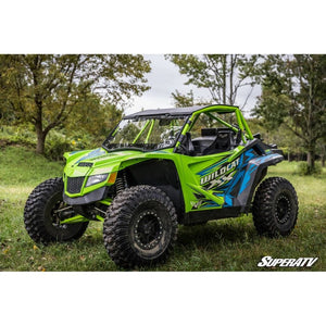 Textron Wildcat XX Flip Windshield by SuperATV FWS-T-XX-70 Folding Windshield FWS-T-XX-70 SuperATV Scratch Resistant Polycarbonate - Clear