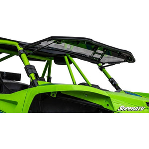 Textron Wildcat XX Flip Windshield by SuperATV FWS-T-XX-70 Folding Windshield FWS-T-XX-70 SuperATV Scratch Resistant Polycarbonate - Clear