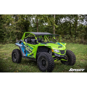 Textron Wildcat XX Flip Windshield by SuperATV FWS-T-XX-70 Folding Windshield FWS-T-XX-70 SuperATV Scratch Resistant Polycarbonate - Clear