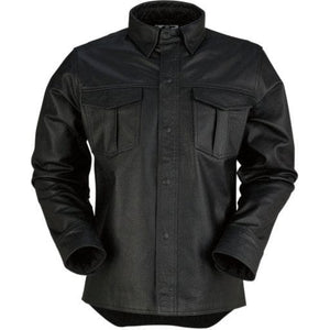 The Motz Leather Shirt by Z1R Long Sleeve Shirt Parts Unlimited Drop Ship