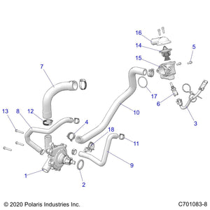 Thermostat Cover, Cast by Polaris 5632421 OEM Hardware P5632421 Off Road Express