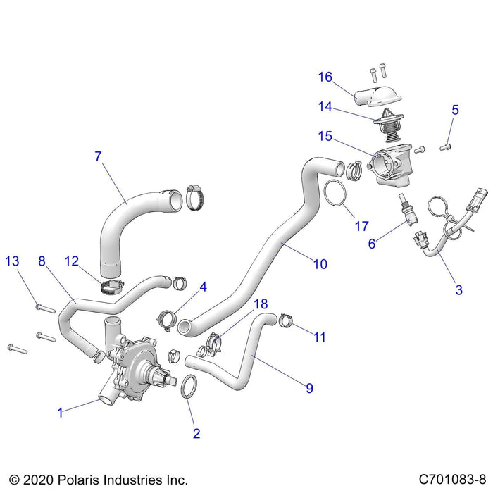 Thermostat Cover, Cast by Polaris