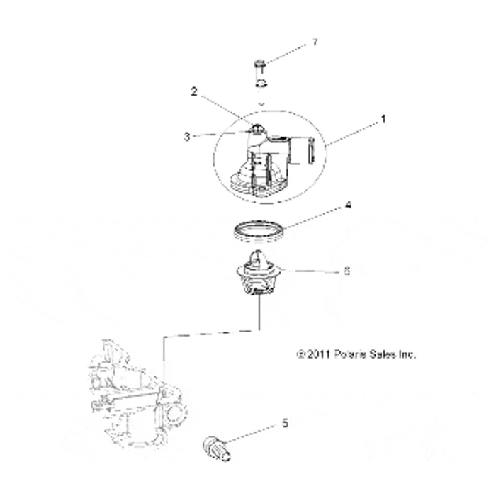 Thermostat Cover With Bleed Ass by Polaris