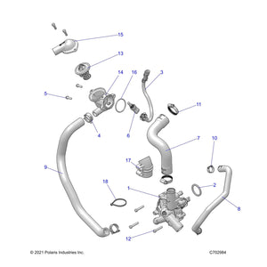 Thermostat Housing by Polaris 5138282 OEM Hardware P5138282 Off Road Express