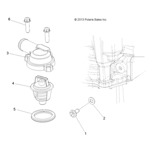 Thermostat W/O Bypass, 82 C by Polaris 7052308 OEM Hardware P7052308 Off Road Express