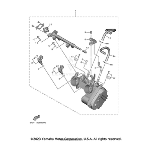 Throttle Body Assembly by Yamaha BG4-13750-10-00 OEM Hardware BG4-13750-10-00 No Longer Available