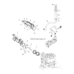 Throttle Body Assembly, Dual, 4 by Polaris 3131714 OEM Hardware P3131714 Off Road Express Drop Ship