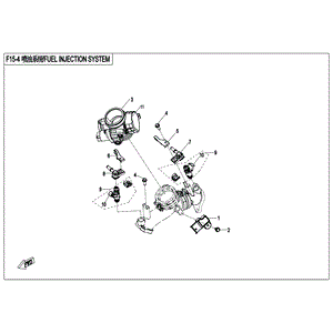 Throttle Body (Single Evap Hose Fitting) by CF Moto 0800-173000-90000 OEM Hardware 0800-173000-90000 Northstar Polaris