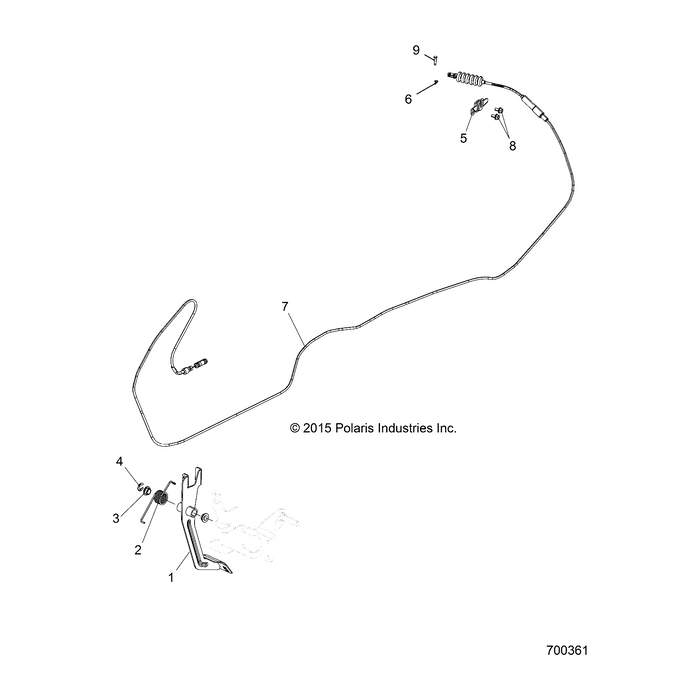 Throttle Bracket, Engine by Polaris