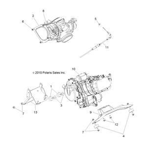 Throttle Cable by Polaris 7081670 OEM Hardware P7081670 Off Road Express