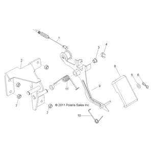 Throttle Cable, Diesel by Polaris 7081677 OEM Hardware P7081677 Off Road Express