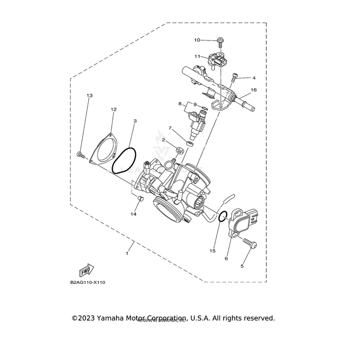 Throttle Sensor Assembly by Yamaha