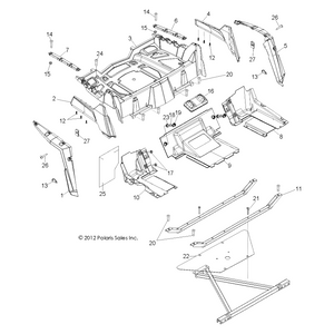 Tie-Down Rack Bracket, Left, Gl by Polaris 5436849-070 OEM Hardware P5436849-070 Off Road Express