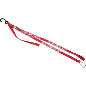 Tie Down W/Carabiner & S hook Red by Moose Utility 3920-0355 Tie Down Strap 39200355 Parts Unlimited