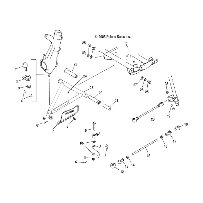 Tie Rod Assembly, 1/2 - 20 X 13 by Polaris