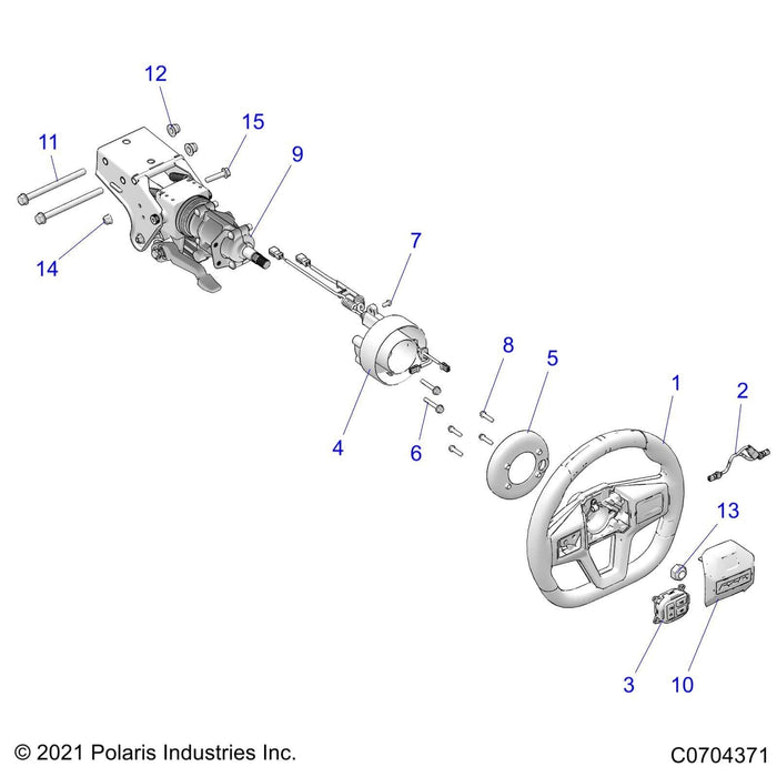 Tilt/Tele Assembly, Steering, M by Polaris