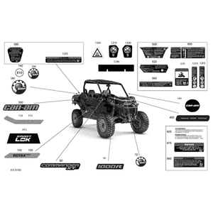 Timeless Black, LH Hood Decal by Can-Am 704908579 OEM Hardware 704908579 Off Road Express Peach St