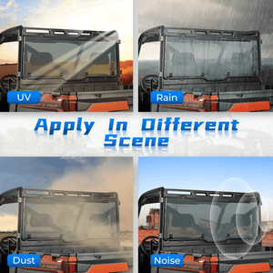 Tint Hard UTV Rear Windshield (Fit Roof) for Polaris Ranger by Kemimoto B0110-02003SK Rear Windshield B0110-02003SK Kemimoto