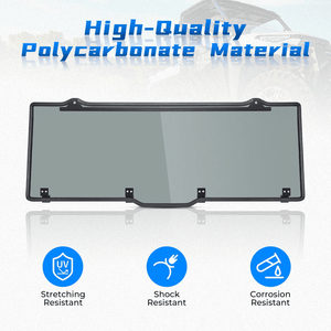 Tint Hard UTV Rear Windshield (Fit Roof) for Polaris Ranger by Kemimoto B0110-02003SK Rear Windshield B0110-02003SK Kemimoto