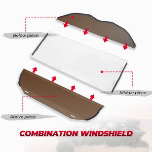 Tinted Full Windshield for Can Am Maverick X3/ MAX by Kemimoto B0110-07901CL Full Windshield B0110-07901CL Kemimoto