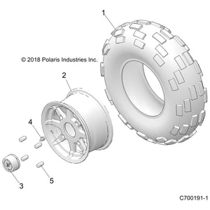 Tire, 25 X 8 -12 by Polaris 5414804 OEM Hardware P5414804 Off Road Express