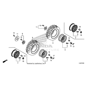 Tire (25X10.00-12Nhs) (Otr) by Honda 42711-HL3-B41 OEM Hardware 42711-HL3-B41 Off Road Express Drop Ship