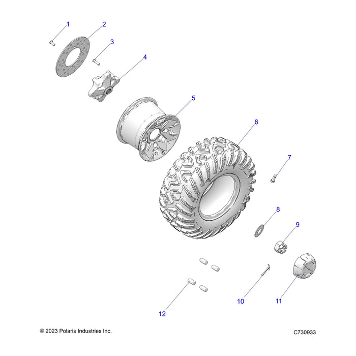 Tire-25X10-12,Nhs,Terra Cross by Polaris