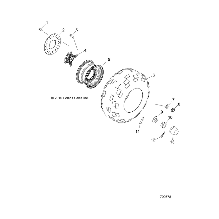 Tire 25X8X12 by Polaris