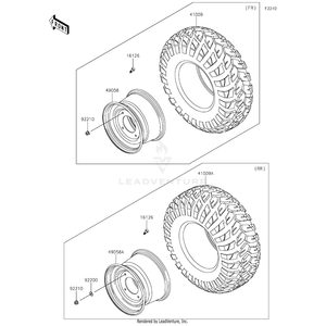 Tire,26X11.00R12 4Pr,Frontier by Kawasaki 41009-0568 OEM Hardware 41009-0568 Off Road Express Drop Ship