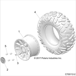 Tire, 29.5 X 11.0 by Polaris 5416411 OEM Hardware P5416411 Off Road Express