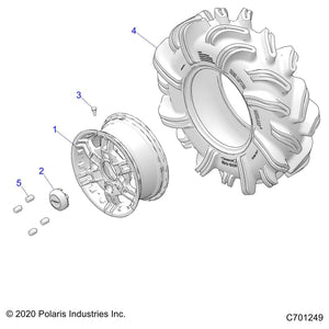 Tire-29X10R14 Mud Xc,Pa by Polaris 5416946 OEM Hardware P5416946 Off Road Express