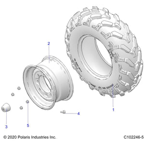 Tire-Fr,26X8R12,Pxt by Polaris 5412686 OEM Hardware P5412686 Off Road Express