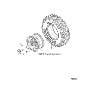 Tire-Fr,26X8R12,Pxt,E-Mark by Polaris 5416409 OEM Hardware P5416409 Off Road Express