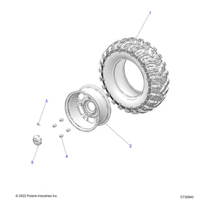 Tire-Fr,27X9.00-14,Emark by Polaris 5418071 OEM Hardware P5418071 Off Road Express