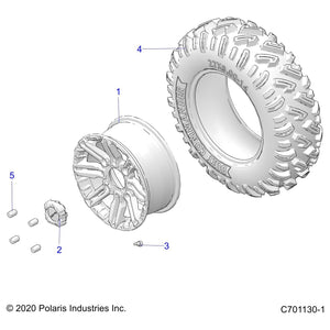 Tire, Front, 27 X 9-14 by Polaris 5415346 OEM Hardware P5415346 Off Road Express