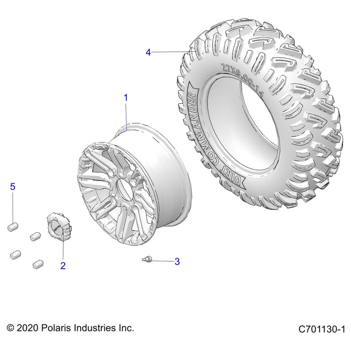 Tire, Front, 27 X 9-14 by Polaris