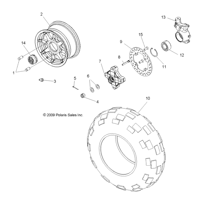 Tire, Front, 27 X 9 R12 by Polaris