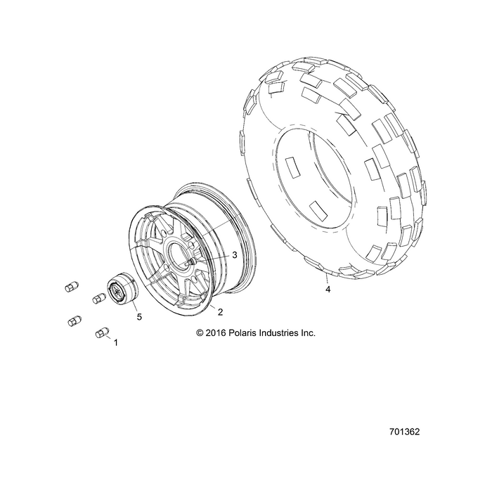 Tire, Front, 27 X 9-R12 by Polaris