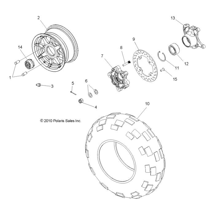 Tire, Front, 27 X 9- R12 by Polaris