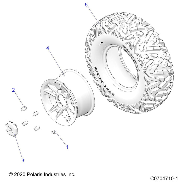 Tire-Front,27X9-12 by Polaris